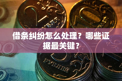 济南借条纠纷怎么处理？哪些证据最关键？