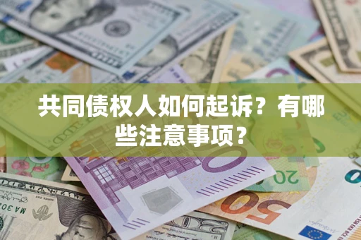 济南共同债权人如何起诉？有哪些注意事项？